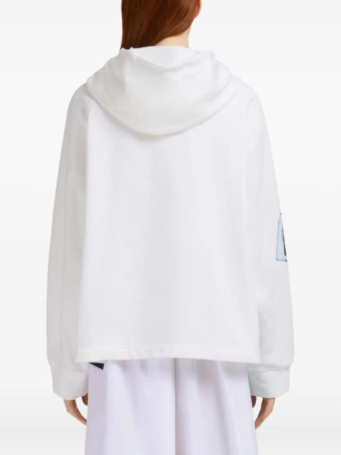 Marni graphic-print hoodie - White