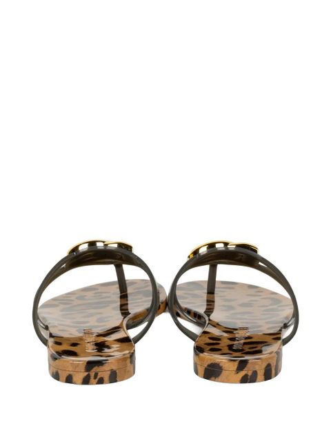 Dolce & Gabbana leopard-print sandals - Brown