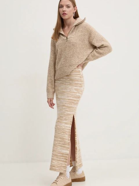 Billabong spódnica Hazy Sun kolor beżowy maxi prosta EBJKK03000