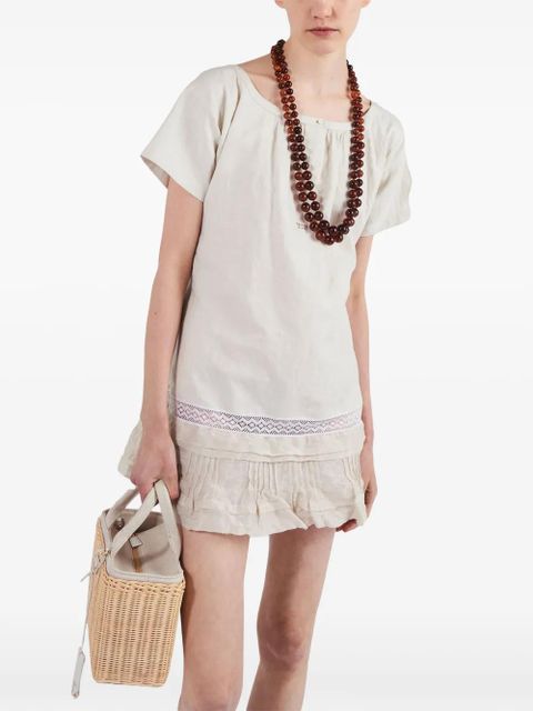 Prada medium Wicker Triangle-logo tote bag - Neutrals