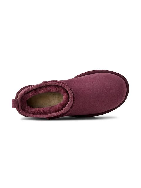 UGG śniegowce zamszowe Classic Ultra Mini kolor różowy 1116109.BNTM