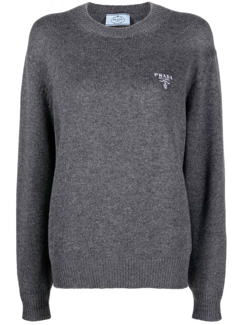 Prada chest logo jumper - Grey - zdjęcie produktu nr 1
