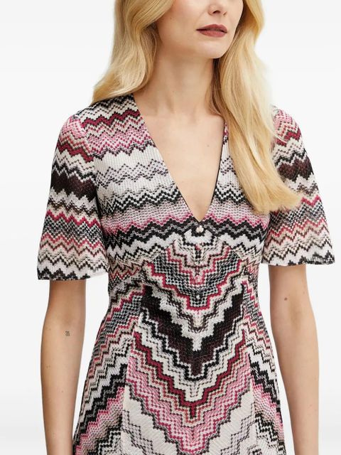 Missoni zigzag-knit fishtail dress - Black