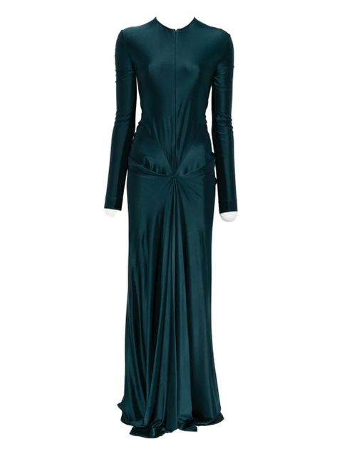 Victoria Beckham Cut-Out long-sleeve maxi dress - Blue