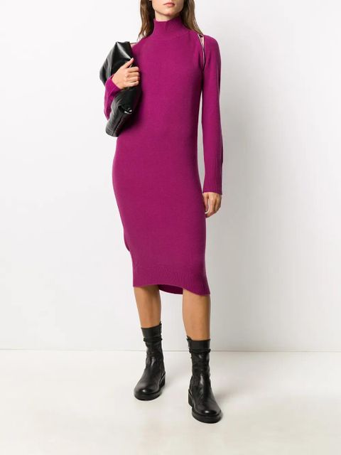Diesel zip reveal roll neck knit dress - Pink - zdjęcie produktu nr 2