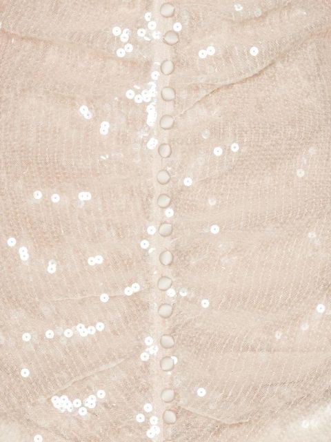 ROTATE BIRGER CHRISTENSEN sequin-embellishment puff-sleeve maxi dress - Pink