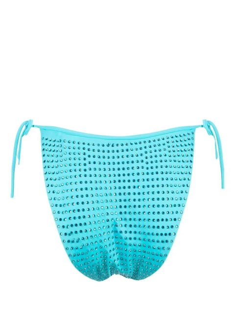 Self-Portrait crystal-embellished bikini bottoms - Blue - zdjęcie produktu nr 2