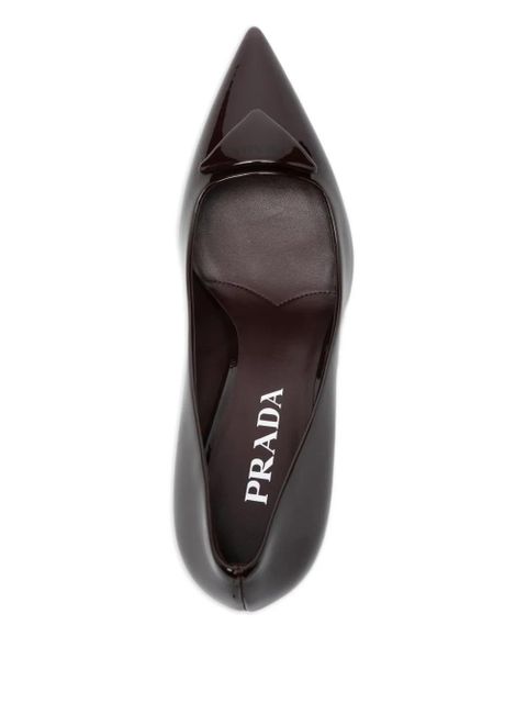 Prada 70mm patent leather pumps - Red