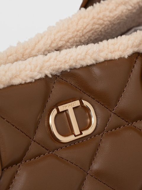 Twinset torebka kolor brązowy 252TD8112