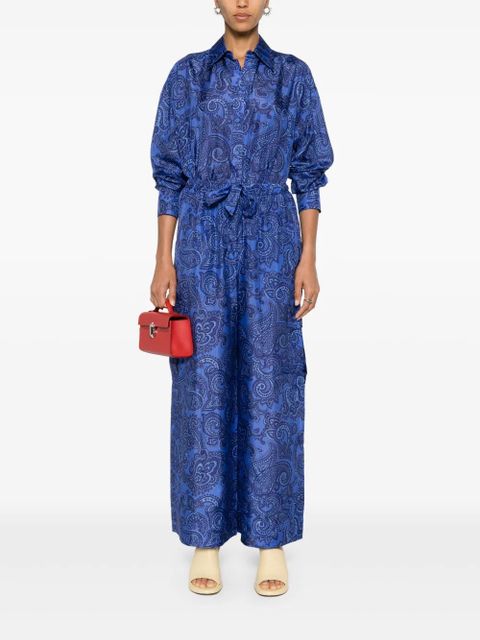 ZIMMERMANN Ottie silk palazzo trousers - Blue - zdjęcie produktu nr 2