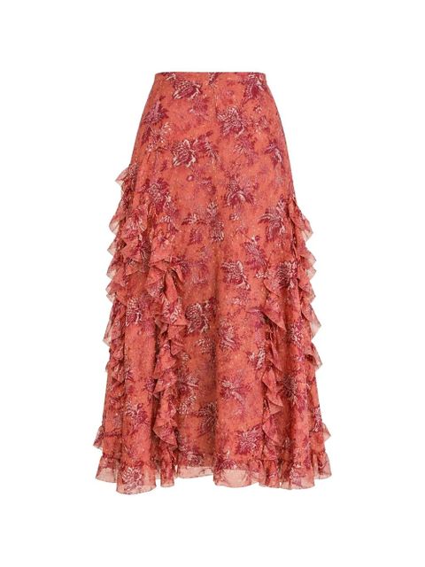 Ulla Johnson cascading ruffled skirt - Orange - zdjęcie produktu nr 2