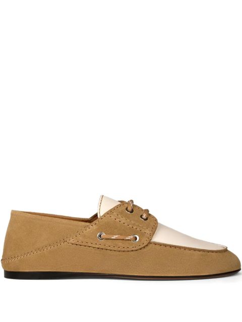 SANDRO two-tone lace-up loafers - Neutrals - zdjęcie produktu nr 1