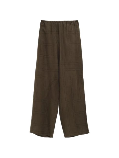 TOTEME geometric seam trousers - Brown - zdjęcie produktu nr 1