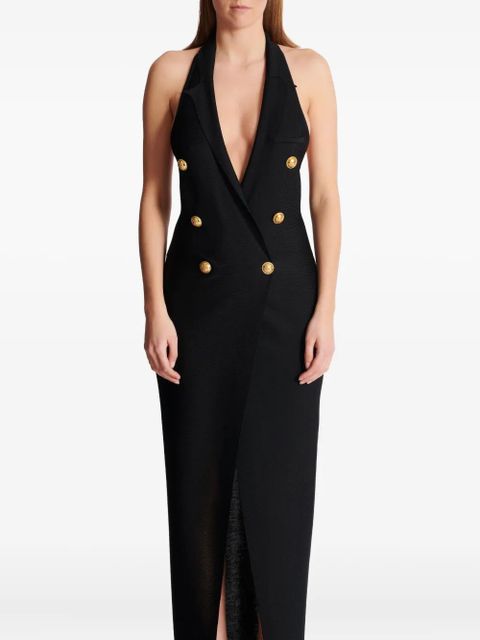 Balmain halterneck maxi dress - Black