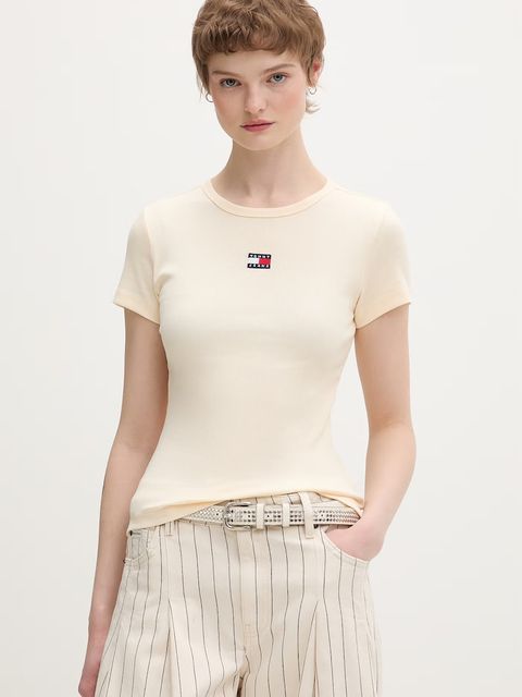 Tommy Jeans t-shirt damski bawełniany z elastanem - zdjęcie produktu nr 2