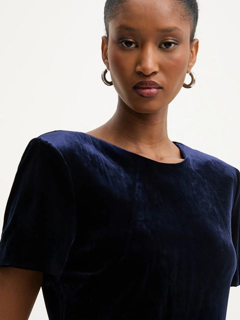 Answear.LAB sukienka kolor granatowy mini dopasowana