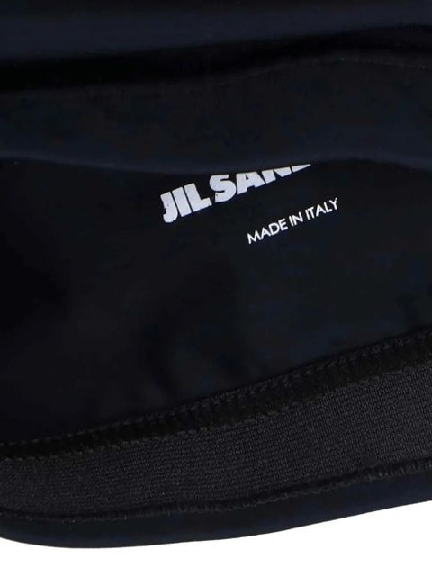 Jil Sander racer-back logo top - Black