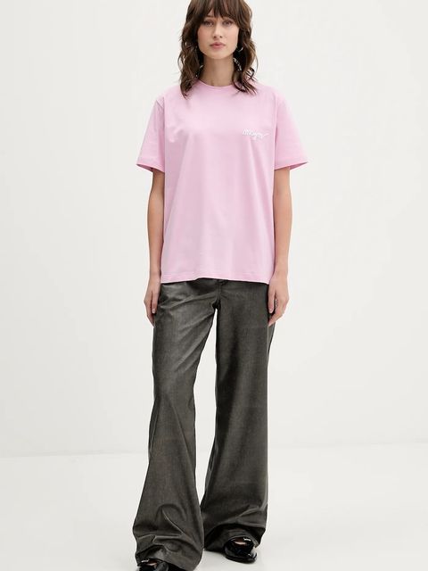 MSGM t-shirt bawełniany damski kolor różowy 3941MDM540.257798 - zdjęcie produktu nr 2