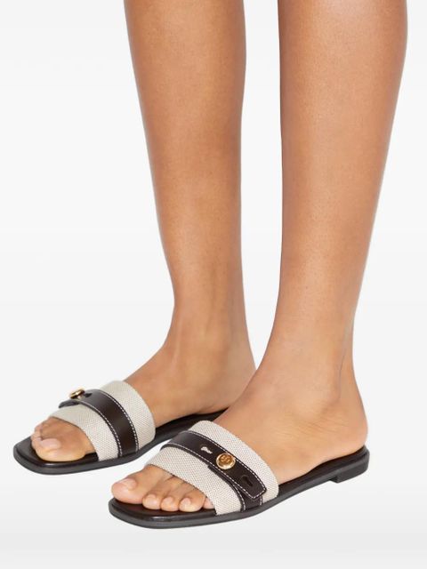 Tory Burch Romy button strap slide - Neutrals
