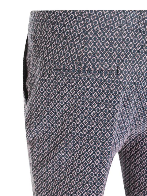 ETRO jacquard-pattern trousers - Blue