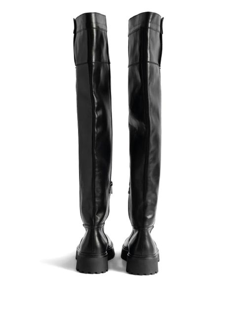 Zadig&Voltaire leather knee-high boots - Black