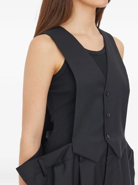 Comme Des Garçons wool playsuit - Black