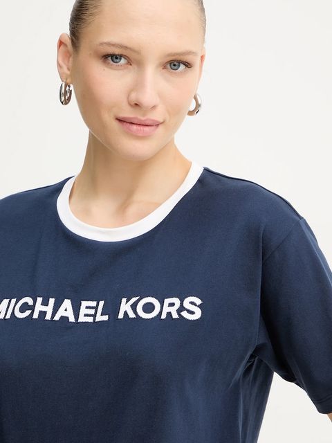 MICHAEL Michael Kors t-shirt bawełniany damski kolor granatowy MF551WN2ZU