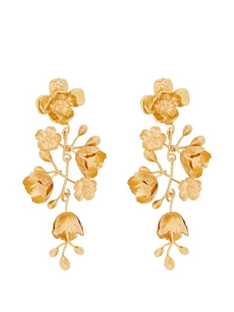 Chloé floral-detail drop earrings - Gold - zdjęcie produktu nr 1