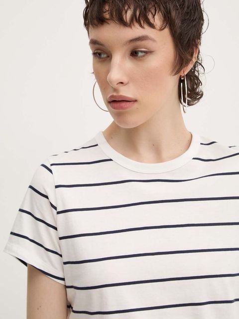 Abercrombie & Fitch t-shirt bawełniany damski kolor biały KI139-4686