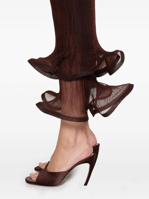 Simkhai ruffled midi skirt - Brown