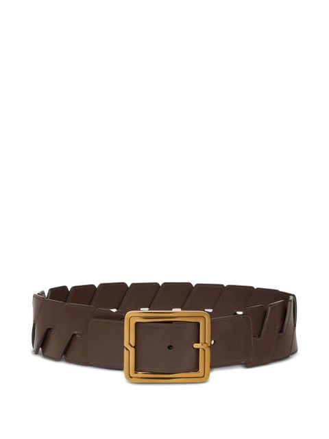 ETRO interwoven leather belt - Brown - zdjęcie produktu nr 1