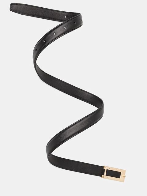 Answear.LAB pasek skórzany damski kolor czarny