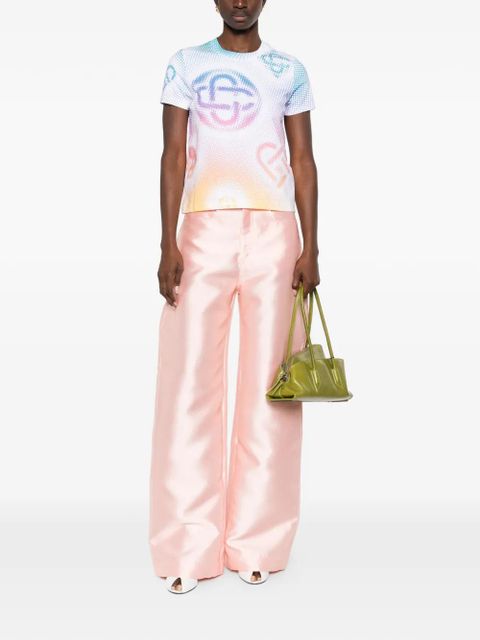 Casablanca Halftone-logo T-shirt - White