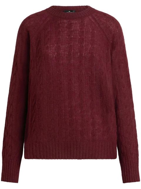 ETRO cable-knit cashmere jumper - Red - zdjęcie produktu nr 1