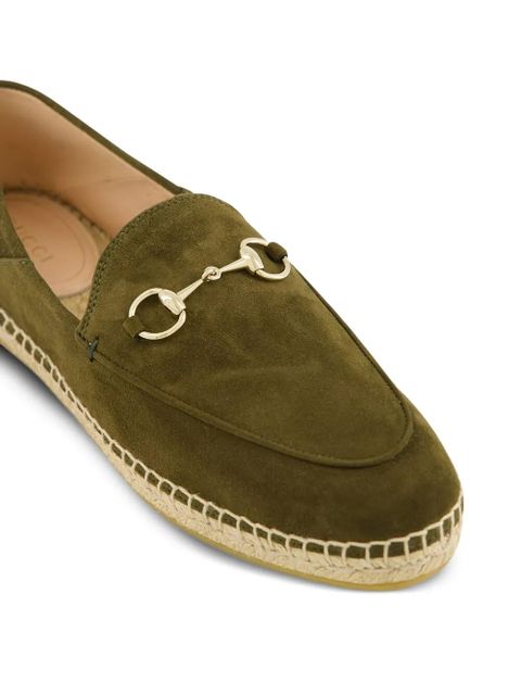 Gucci horsebit suede espadrilles - Green