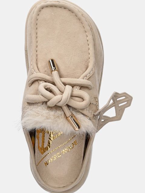 Naked Wolfe kapcie zamszowe Blizzard kolor beżowy Blizzard Suede Faux Fur Ice