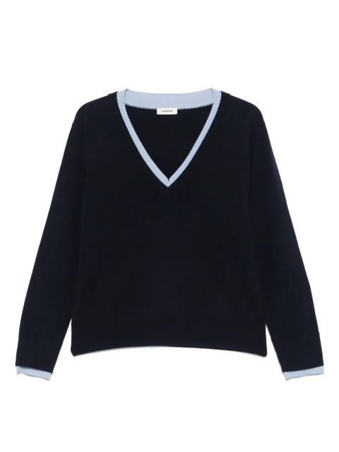 SANDRO V-neck jumper - Blue - zdjęcie produktu nr 1