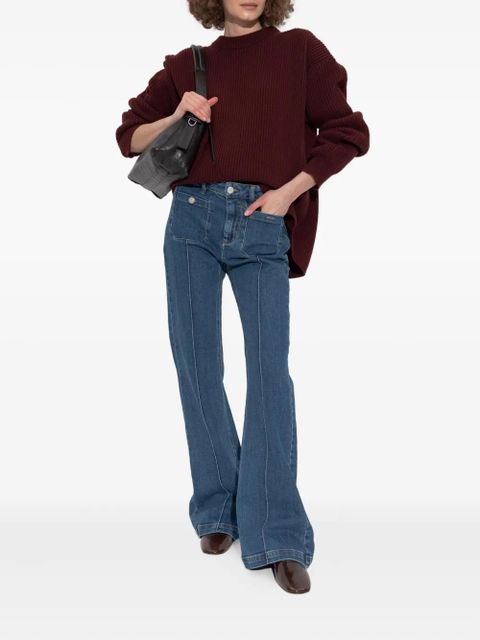 Jil Sander ribbed wool sweater - Red - zdjęcie produktu nr 2