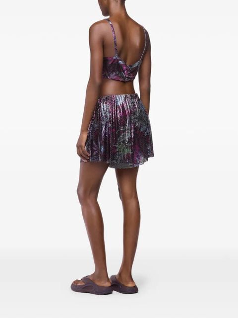 Rabanne palm-tree-print shorts - Purple