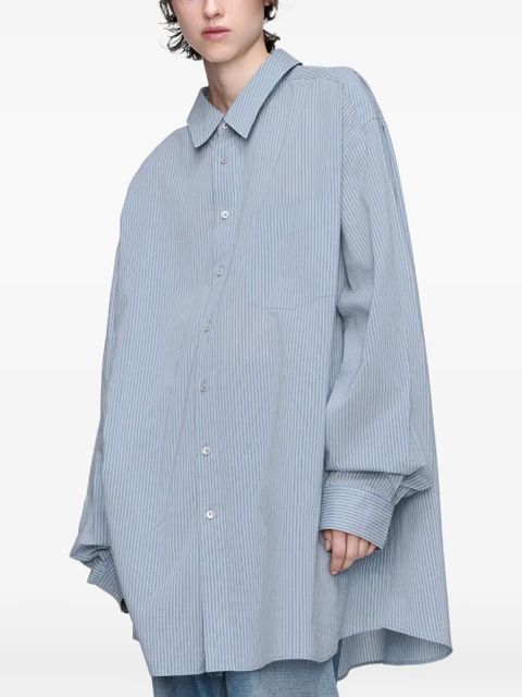 Maison Margiela striped long-sleeved shirt - Blue - zdjęcie produktu nr 2