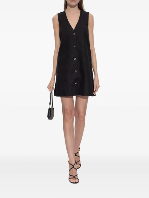 Posse Nancy button-up sleeveless mini dress - Black - zdjęcie produktu nr 2