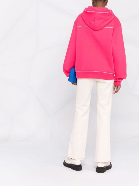 Jacquemus logo wave print hoodie - Pink