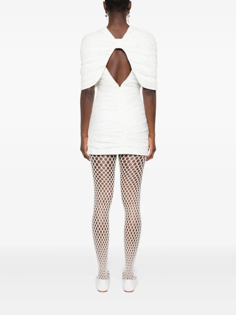 SHUSHU/TONG bow-detail mini dress - White