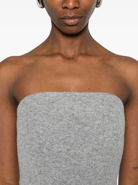 Max Mara strapless midi dress - Grey