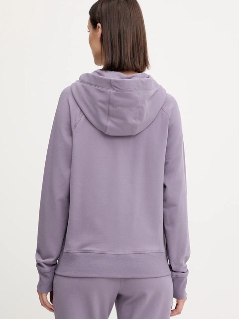 Dkny bluza damska kolor fioletowy z kapturem gładka DP5J9510