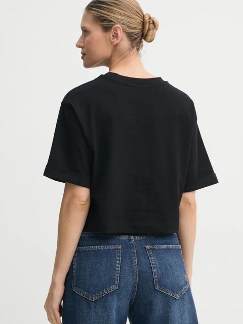 Pinko t-shirt bawełniany damski kolor czarny 104882 A2HN - zdjęcie produktu nr 2