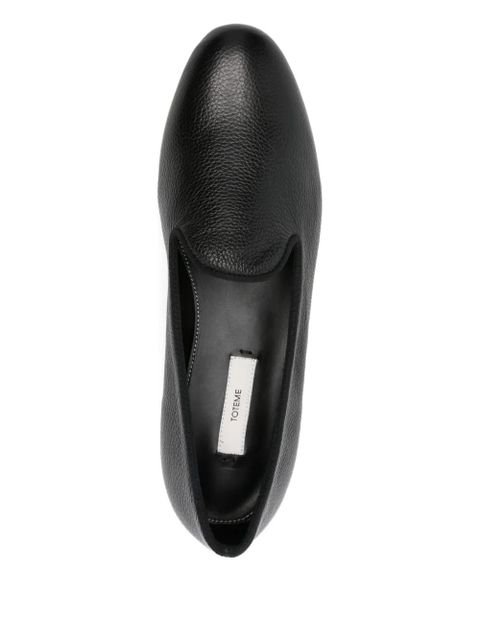 TOTEME leather loafers - Black
