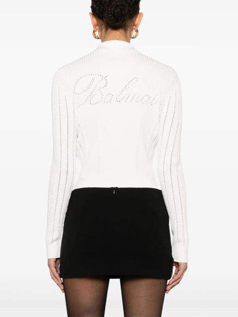 Balmain ribbed cardigan - White