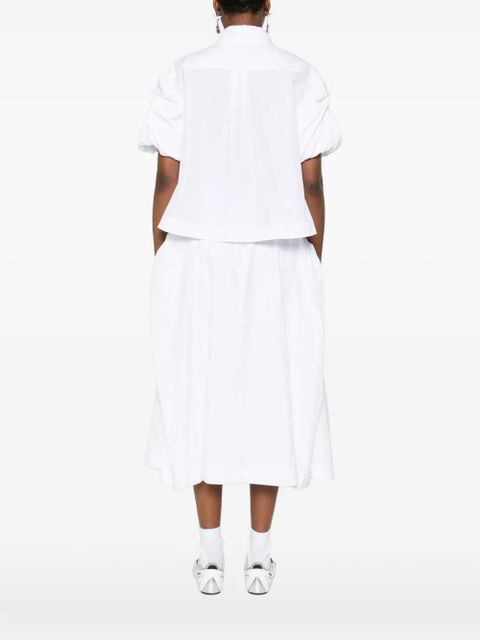 Simone Rocha cropped puff-sleeves shirt - White