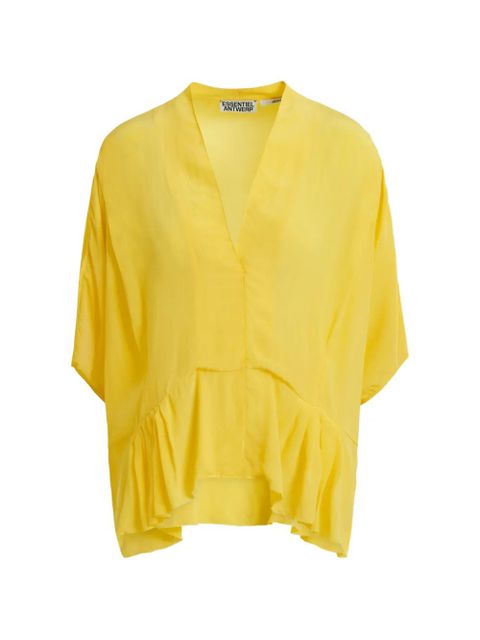 Essentiel Antwerp ruffled-detail shirt - Yellow - zdjęcie produktu nr 1